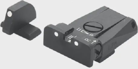 LPA Adj.Sight Set Beretta 92, 96,98,M9 White