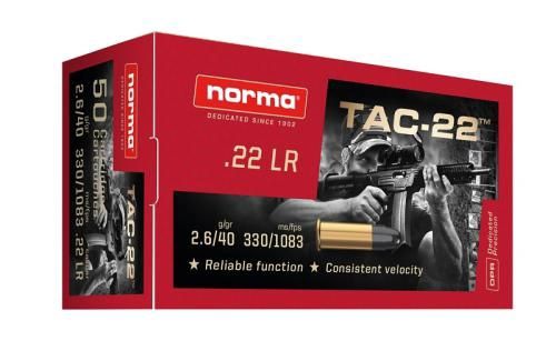 Norma 22LR Tac-22 40gr LRN 50 Pack