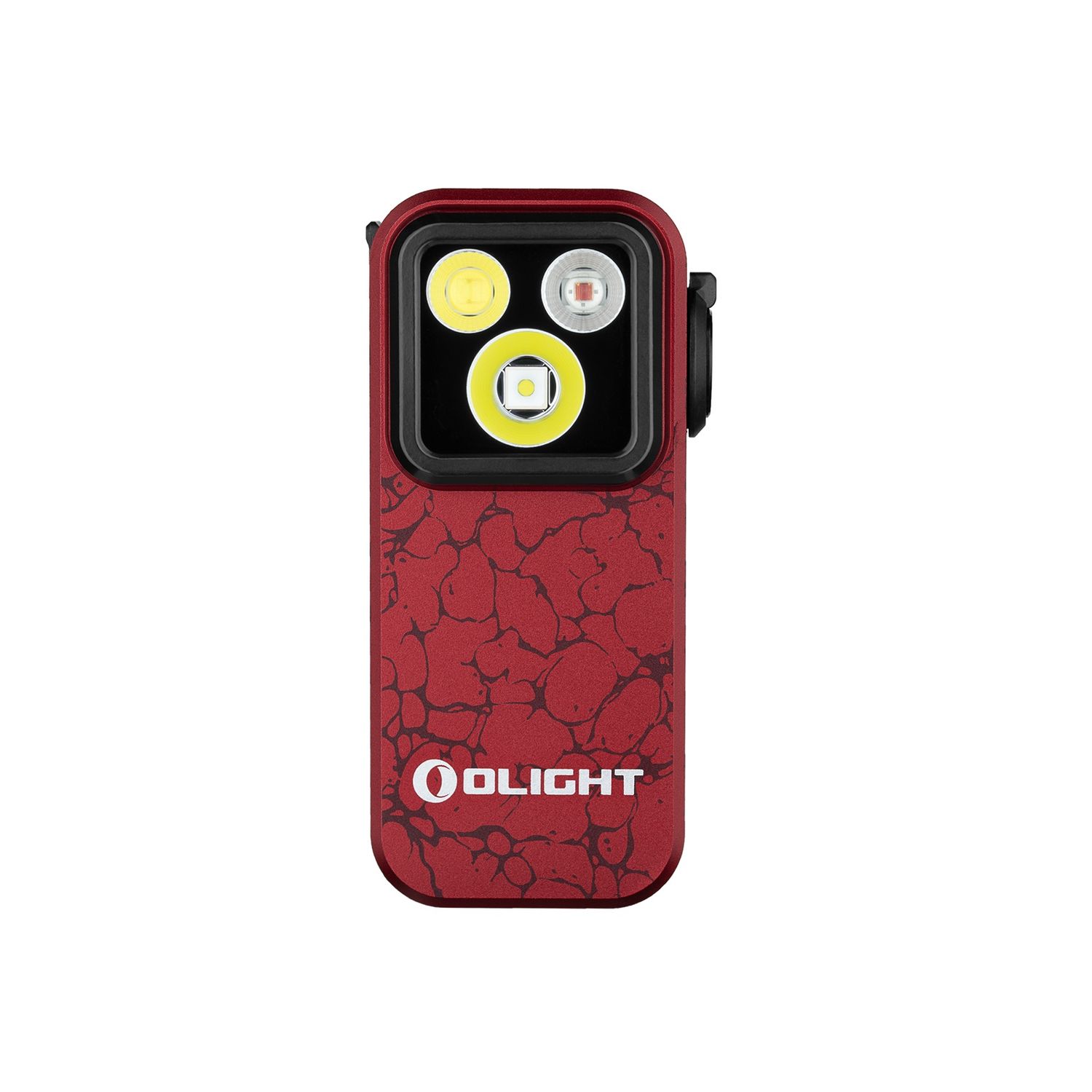 Olight Oclip Pro Compact LED Clip Light with Floodlight &amp; Spotlight &amp; Red light - Molten Lava