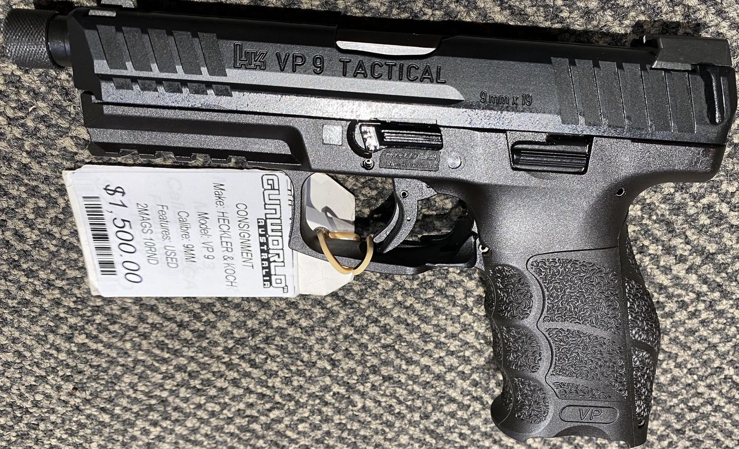 CONSIGNMENT HECKLER &amp; KOCH VP 9 SEMI- AUTO  9 MM WITH 2 MAGS 10RND SN: 224-102739