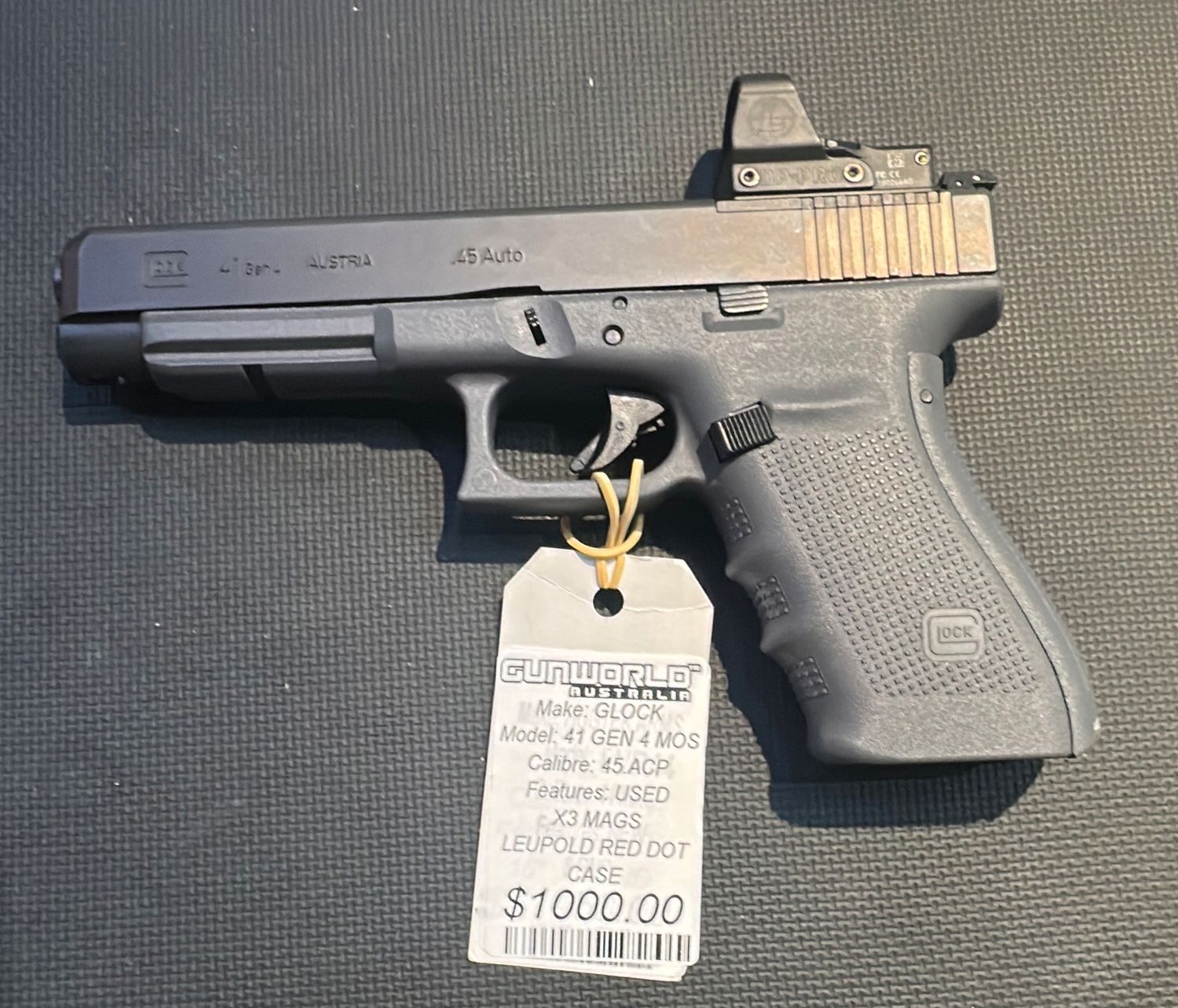 Used Glock 41 Gen 4 MOS .45ACP With Leupold Red Dot X3 MAGS - SN: BAGA750