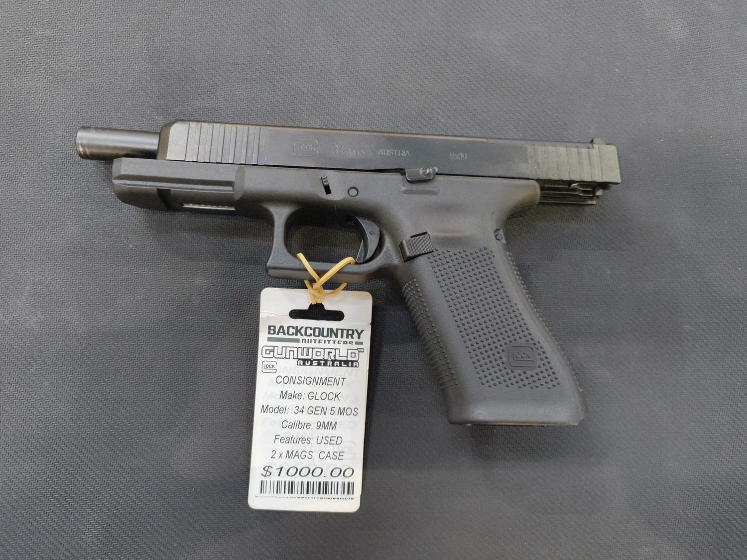 USED GLOCK 34 GEN 5 MOS 9mm Pistol S/N: CASE818