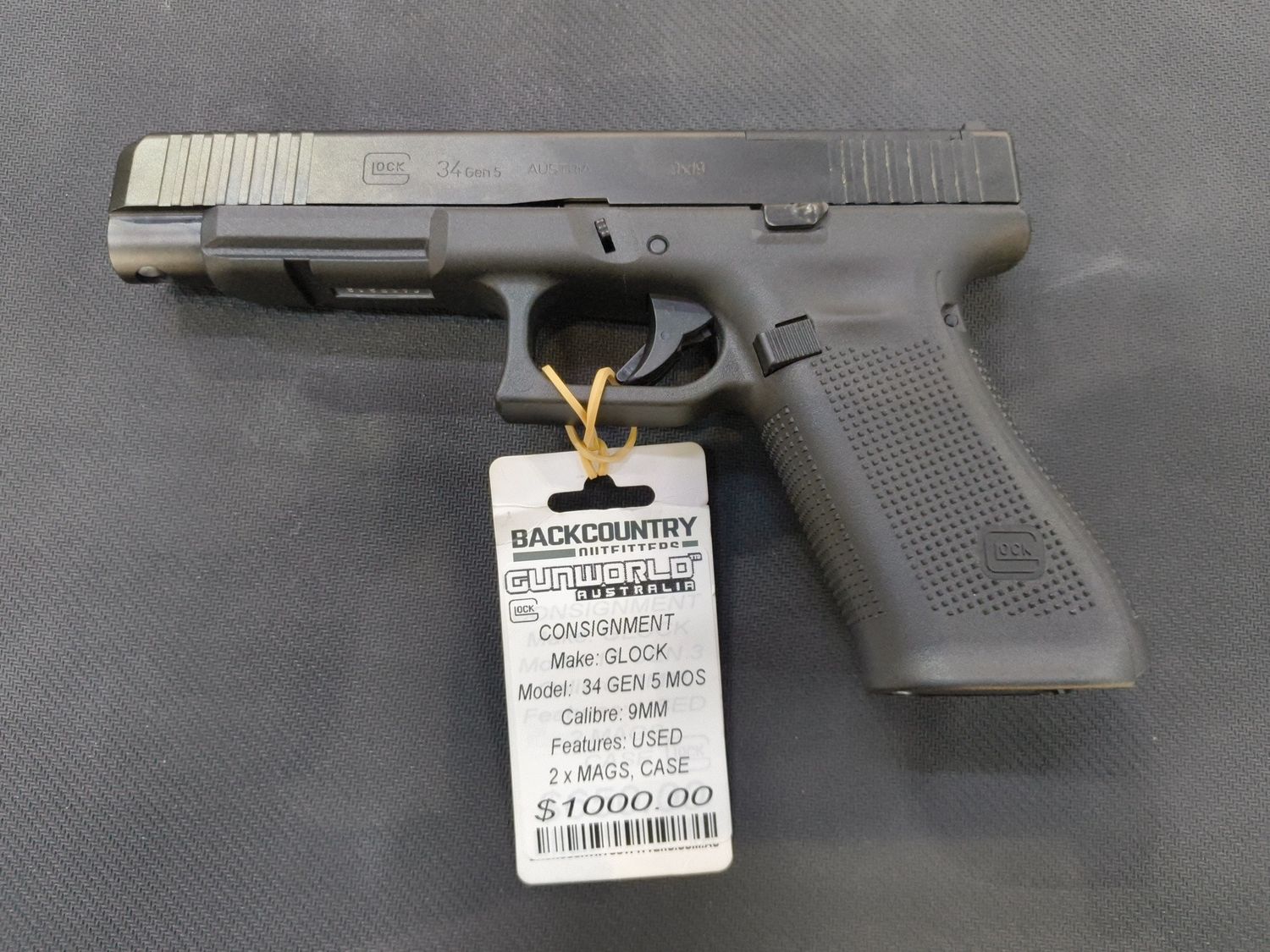 USED GLOCK 34 GEN 5 MOS 9mm Pistol S/N: CASE818