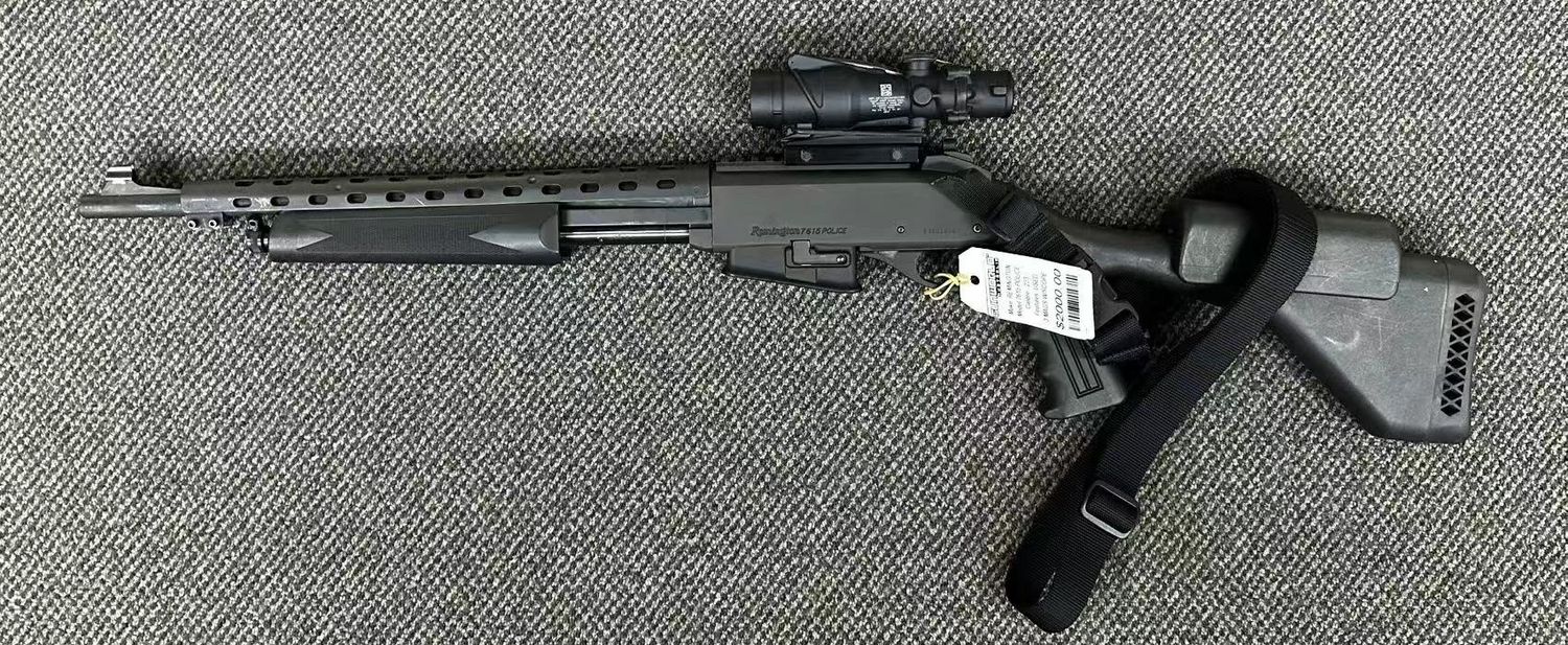 Used Remington 7615 Police With ACOG .233 Pump Action - SN: B8531212