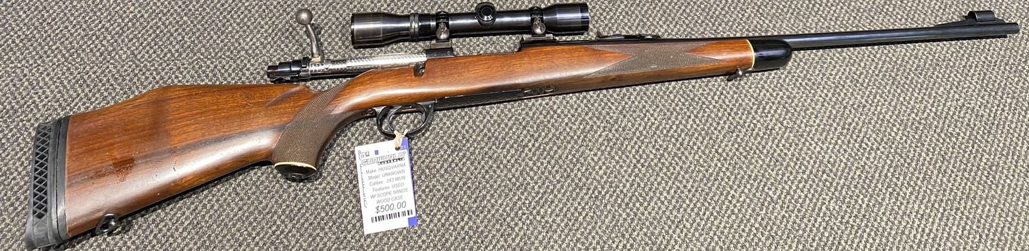 USED HUSQVARNA UNKNOWN MODEL .243WIN W/ SCOPE 5RNDS SN: 231401