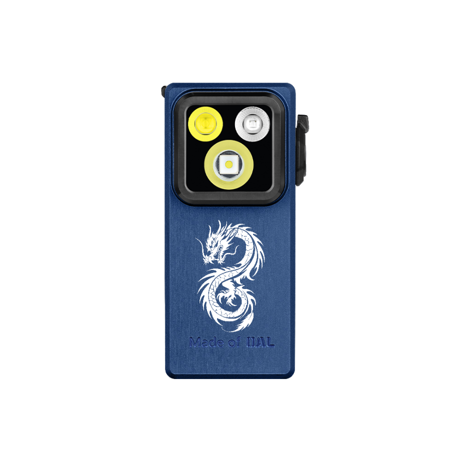 Olight Oclip Ultra Rechargeable Mini Clip On Torch Dragon with Floodlight Spotlight and UV Light