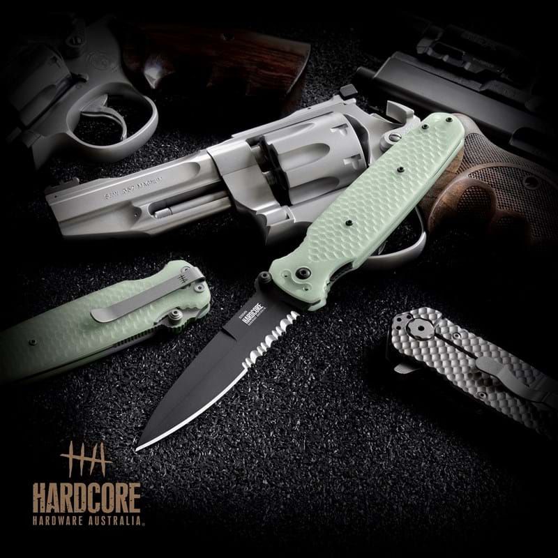 Halfbreed Blades Hardcore Hardware COVERT 01 JADE/BLK