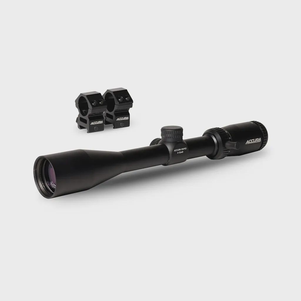 Accura Rapid Extreme 4-12x40 Ilum BDC 30mm with 30mm Weaver Rings