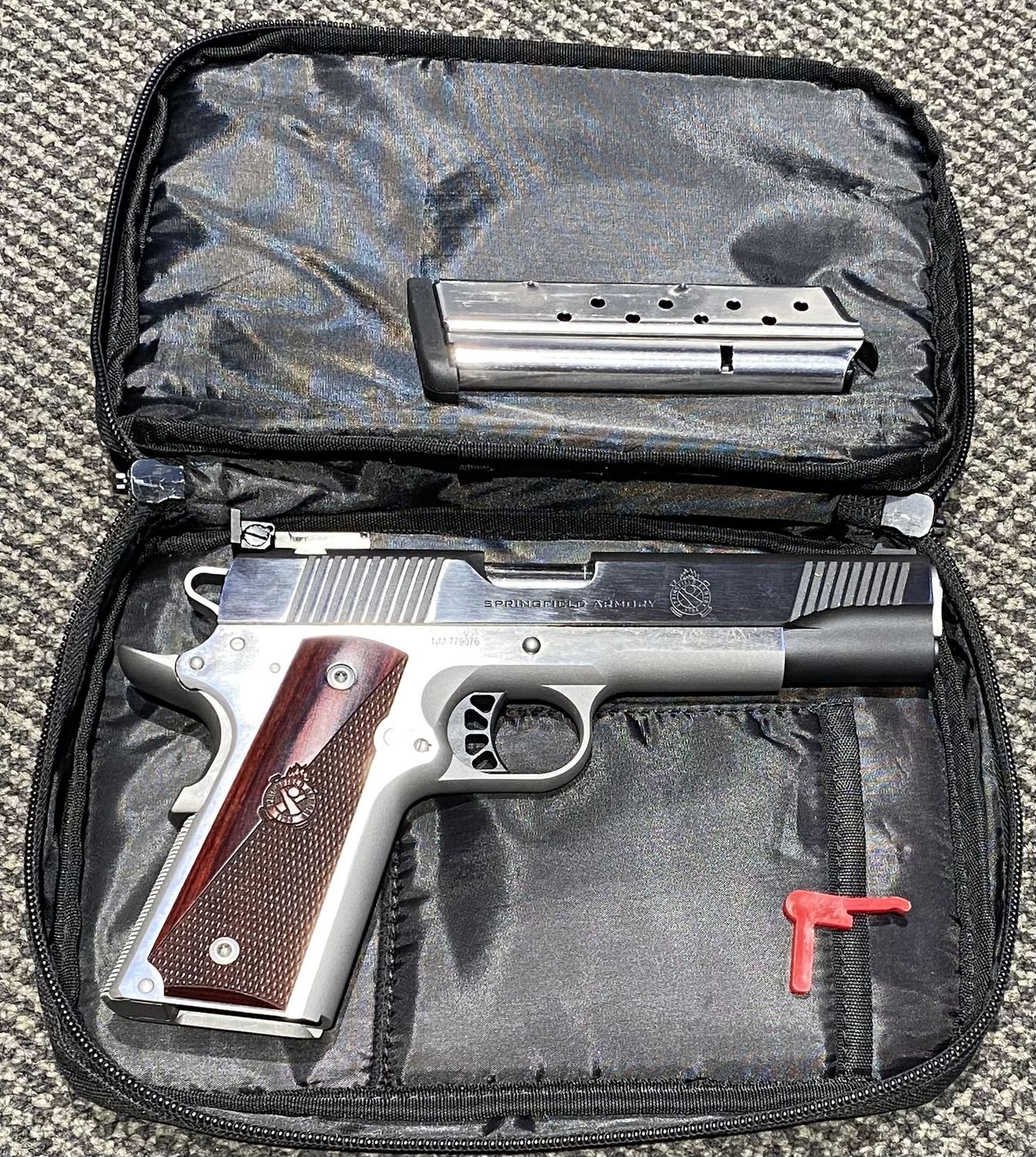 USED SPRINGFIELD ARMORY 1911 9MM 10RND CASED SN: NM779076