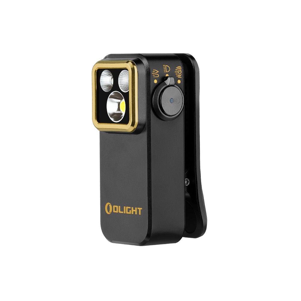 Olight Oclip Pro S 5-in-1 Multifunctional EDC Clip Torch with UV &amp; RGB Light Black