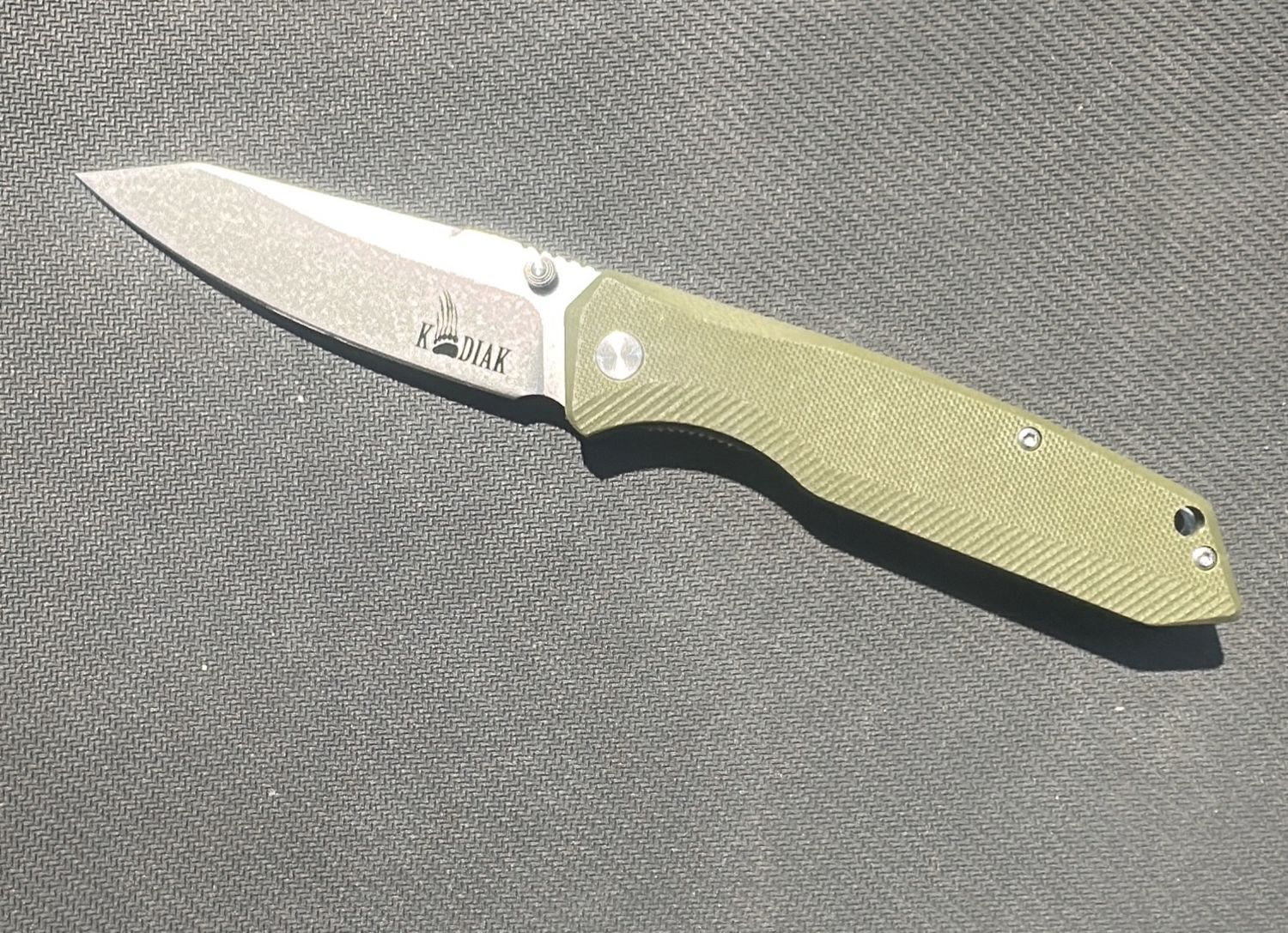 KODIAK SITKA - GREEN D2 STEEL BLADE G10 HANDLE -