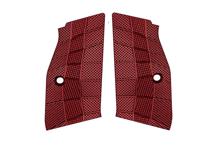 LokGrip CZ Shadow 2 Palmswell GridLOK Aluminium Red – Suits Short Magwell – Suits Shadow 2, SP-01, TS, TS2, TSO, Czechmate