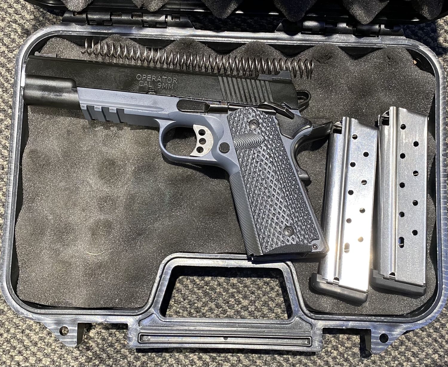 USED SPRINGFIELD 1911 9MM 10RND B/R 127MM CASED 2MAG SN: NM439296