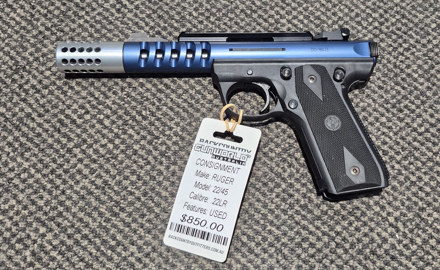 CONSIGNMENT USED RUGER 22/45 .22LR S/N: 390-98473