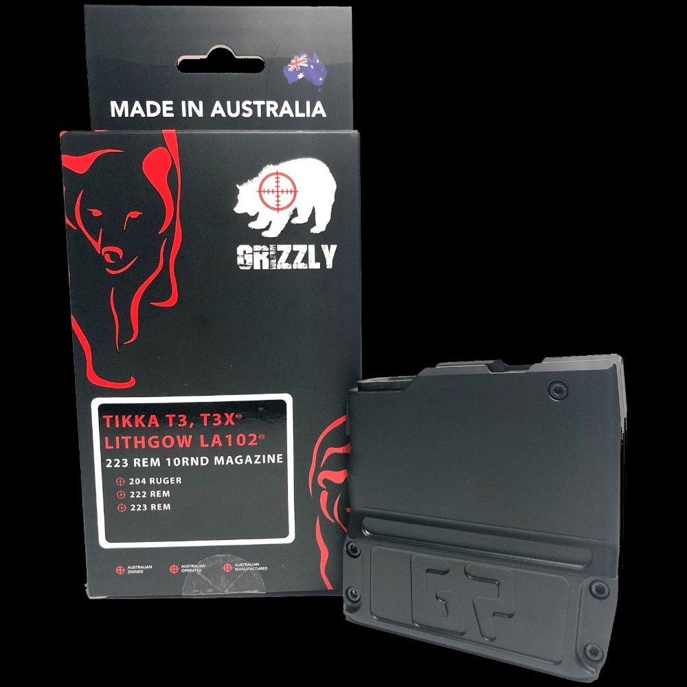 Grizzly Tikka/Lithgow 204rug- 222rem-223rem 10rnd Magazine 61mm OAL