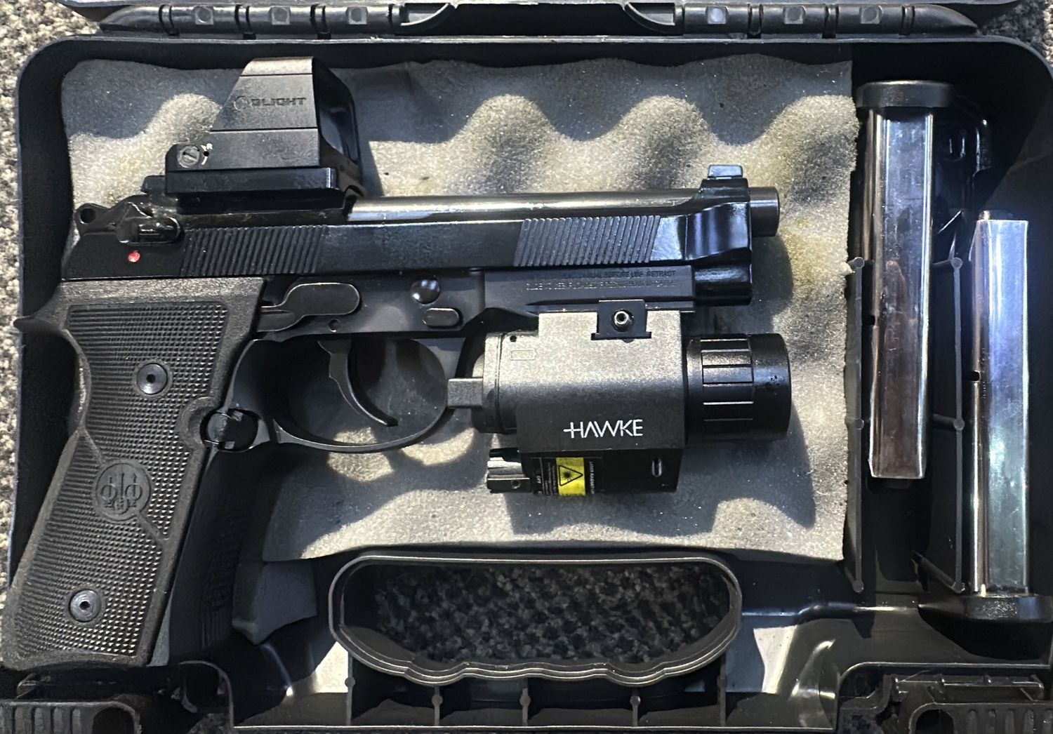 Used Beretta 92x RDO 9mm With Red Dot Torch/Laser - SN: 92X0060053