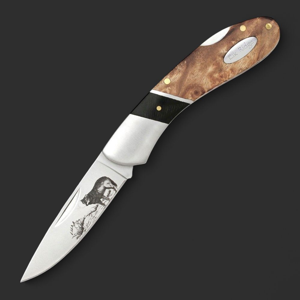 Elk Ridge Lockback Wolf Folding Knife