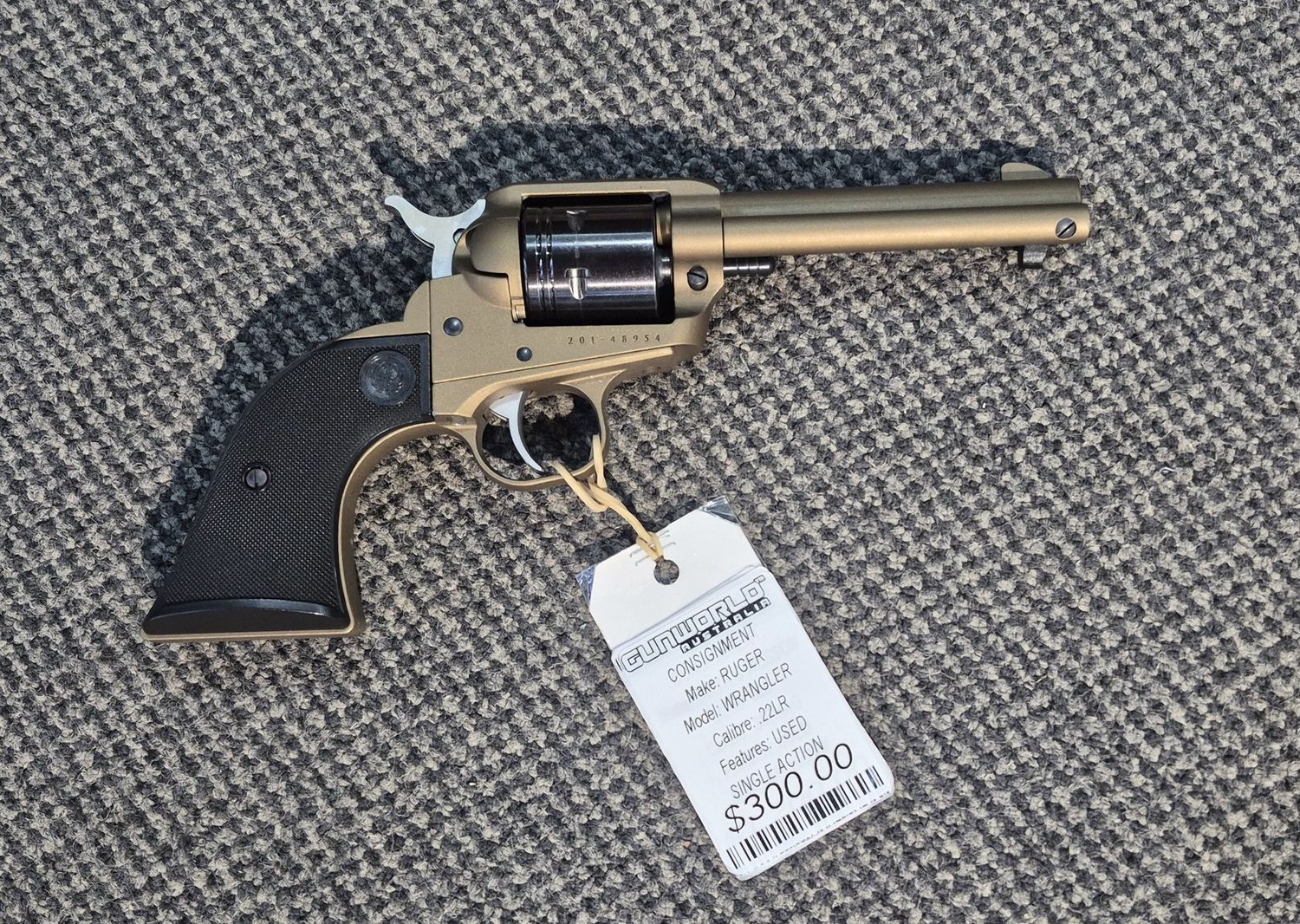 CONSIGNMENT USED RUGER WRANGLER .22LR REVOLVER S/N: 201-48954