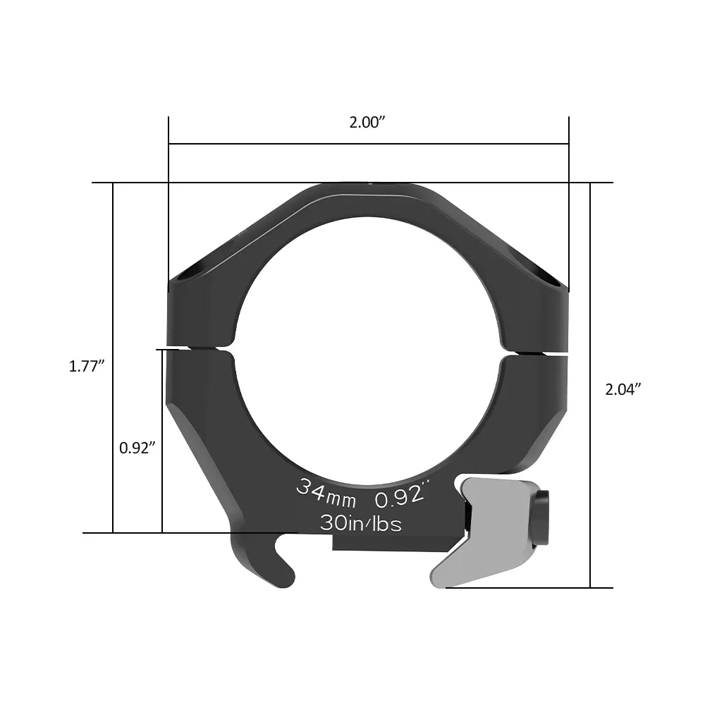 ARKEN HALO Ti Titanium Scope rings 34mm 0.92″ / 23.4mm  LOW