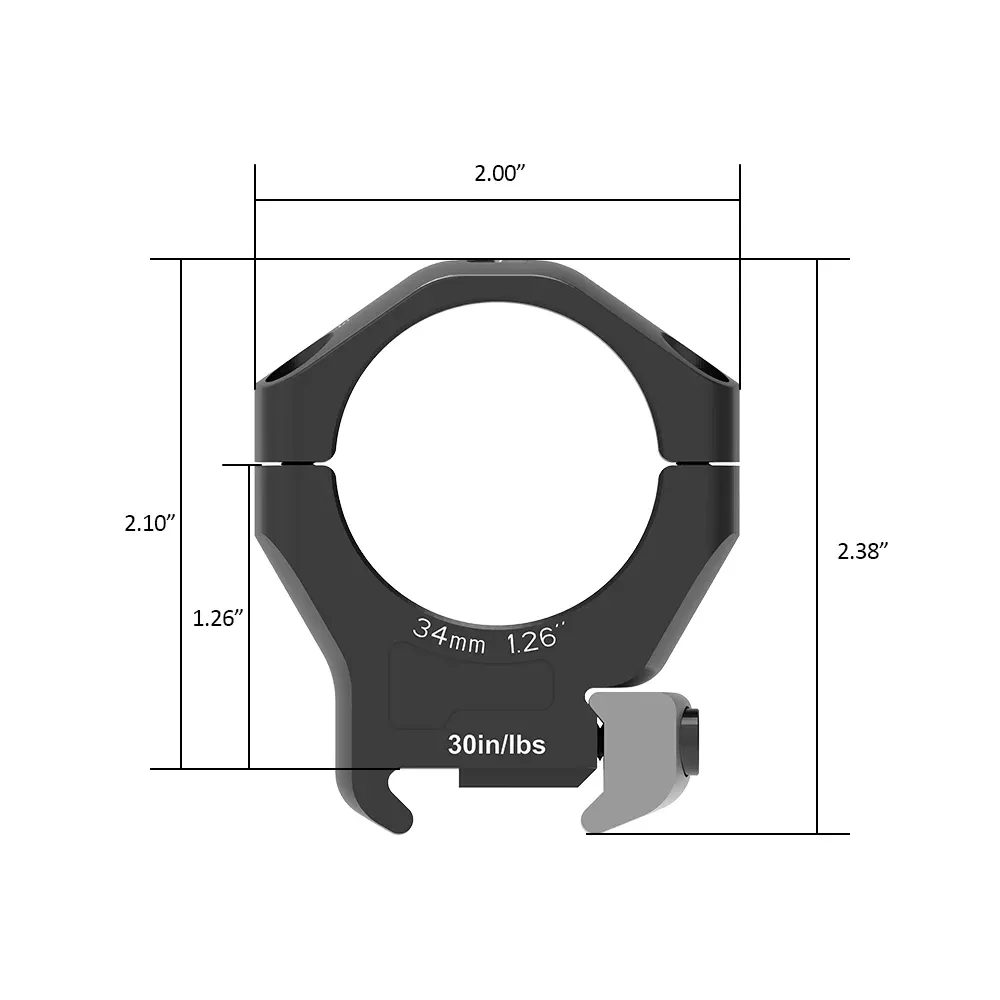 ARKEN HALO Ti Titanium Scope rings 34mm 1.26″ / 32mm MEDIUM