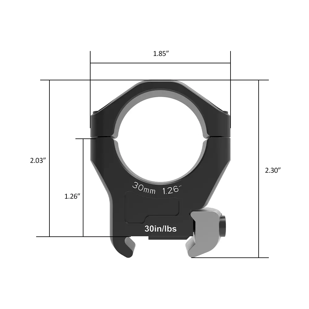 ARKEN HALO Ti Titanium Scope rings 30mm 1.26″/32mm Medium