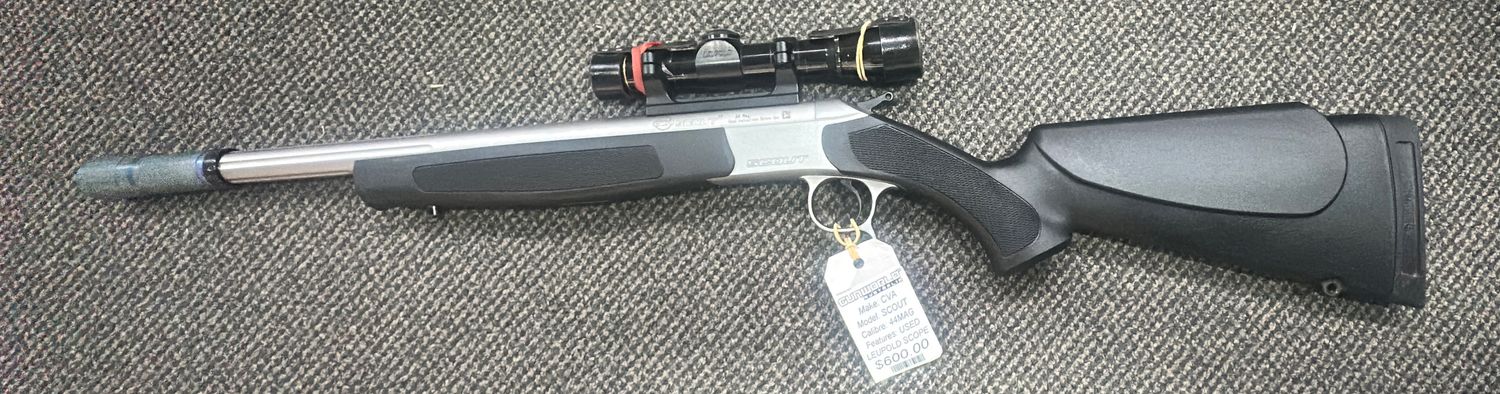 Used CVA Scout .44Mag Break Action &amp; Leupold Scope - SN: 61-06-026806-17