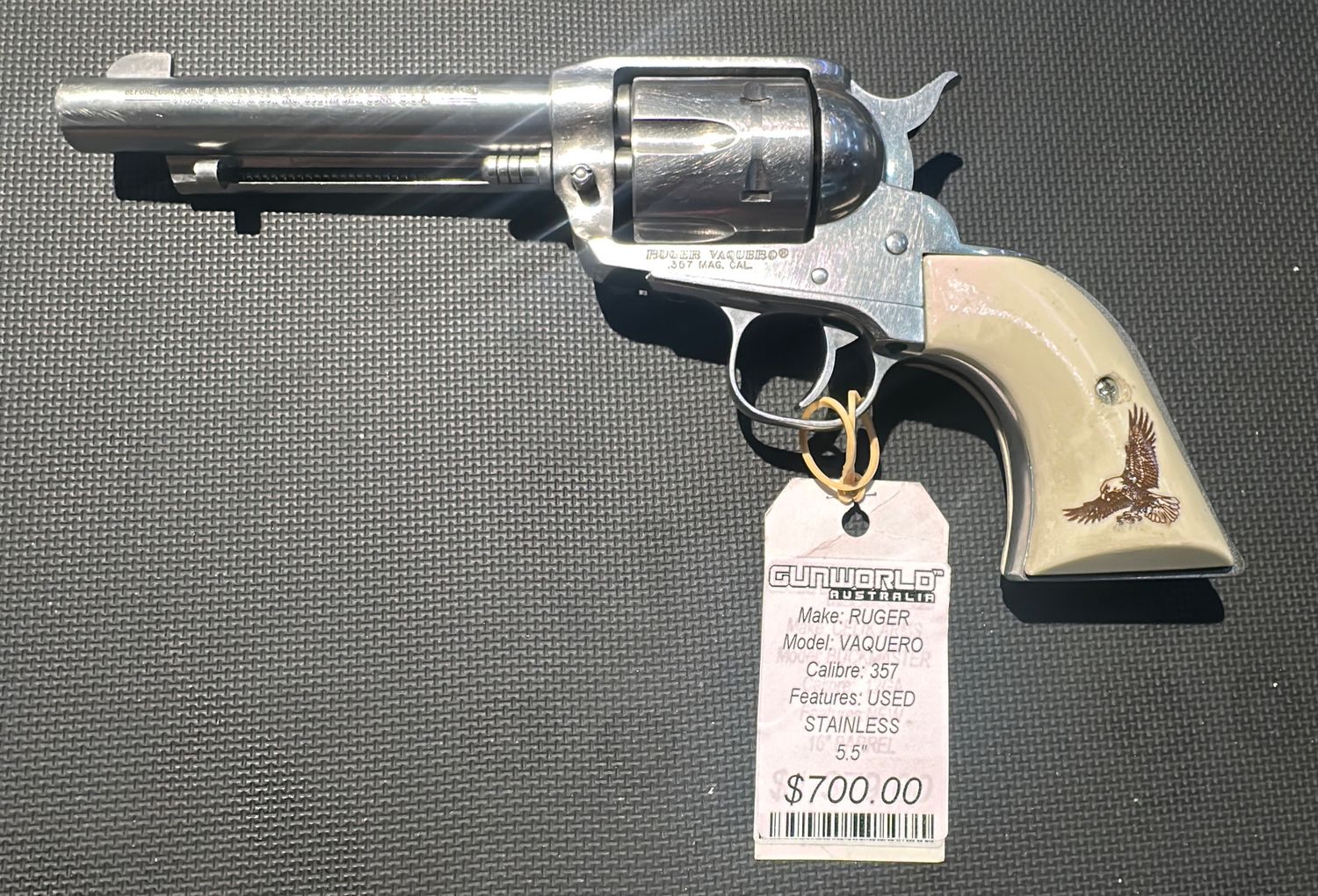 Used Ruger Vaquero .357 Stainless 5.5" - SN: 56-92913