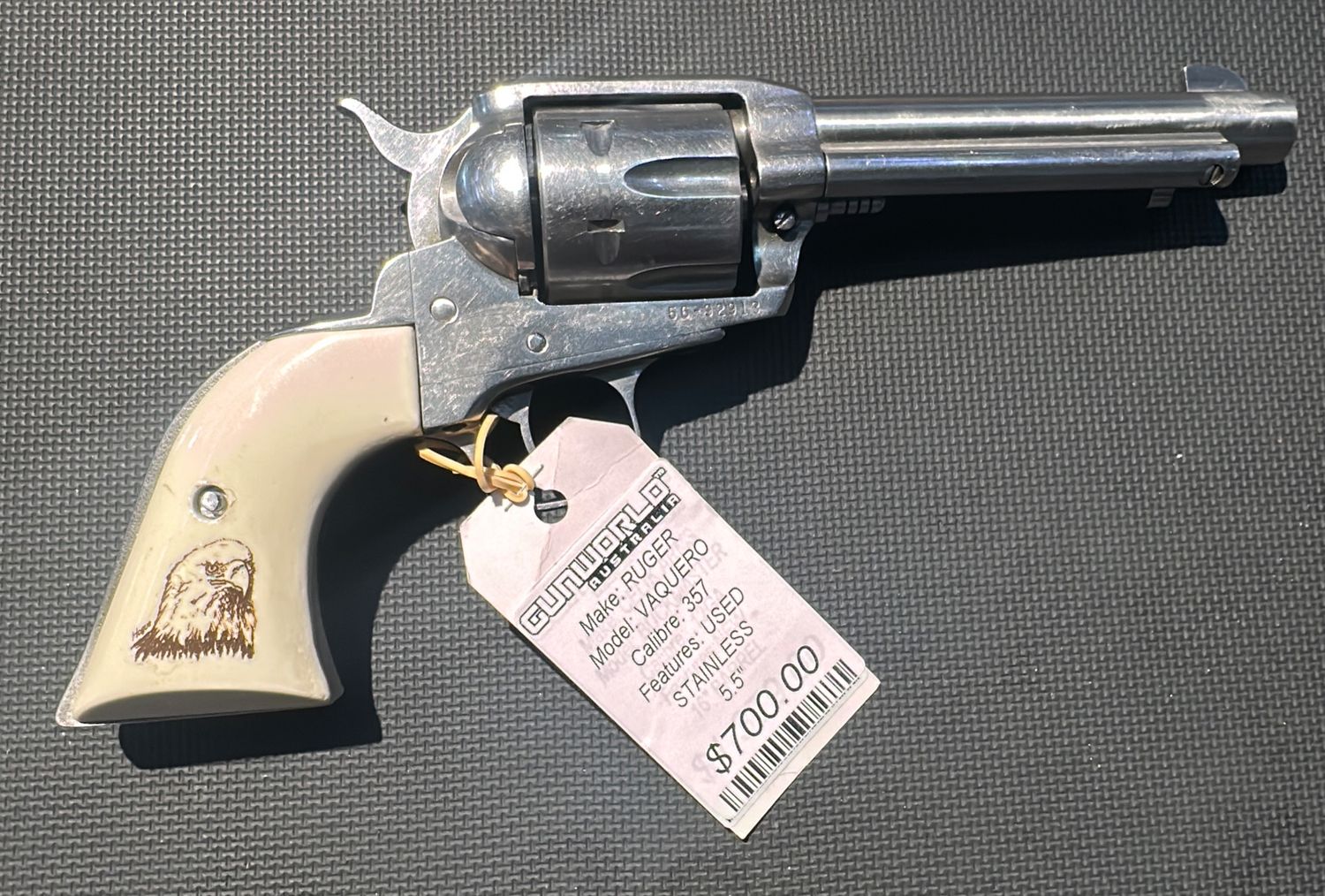 Used Ruger Vaquero .357 Stainless 5.5" - SN: 56-92913