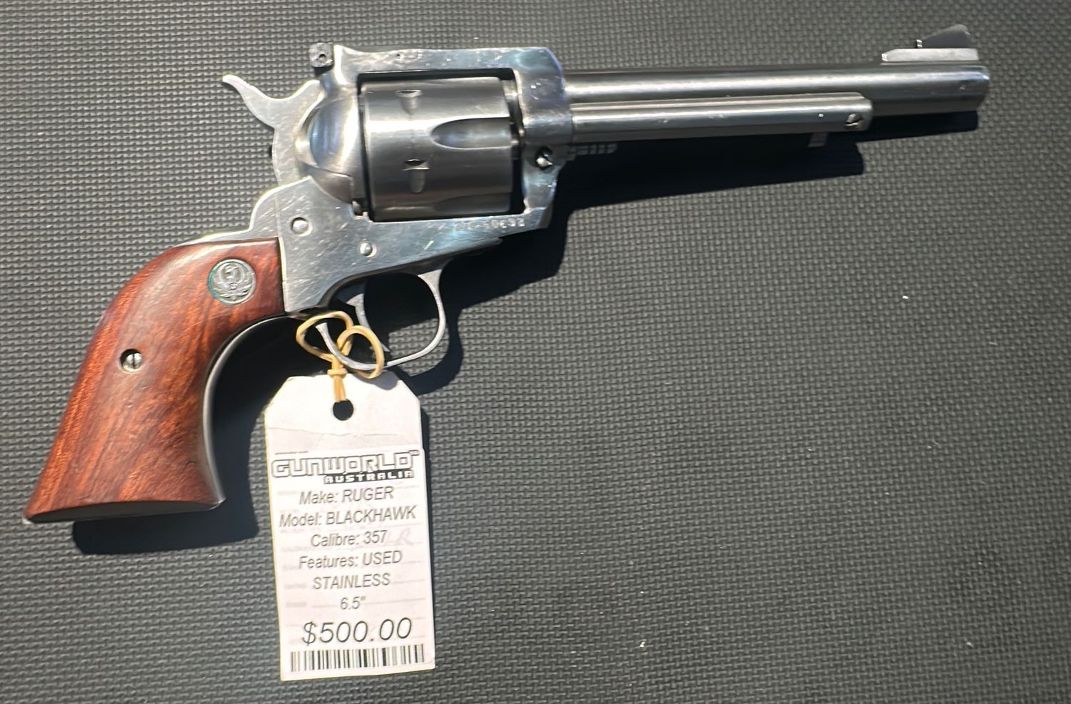 Used Ruger Blackhawk .357 6.5" Stainless - SN: 37-50698