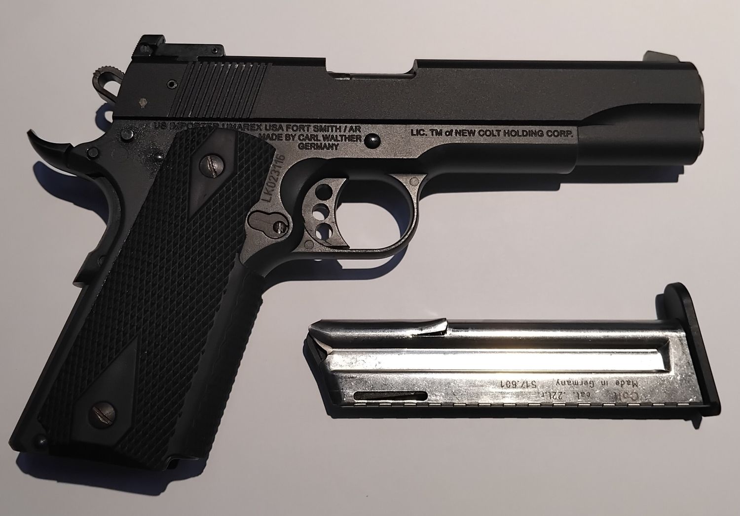 USED COLT GOLD CUP .22LR 1911 W/CASE AND 2XMAGS S/N: LK023116