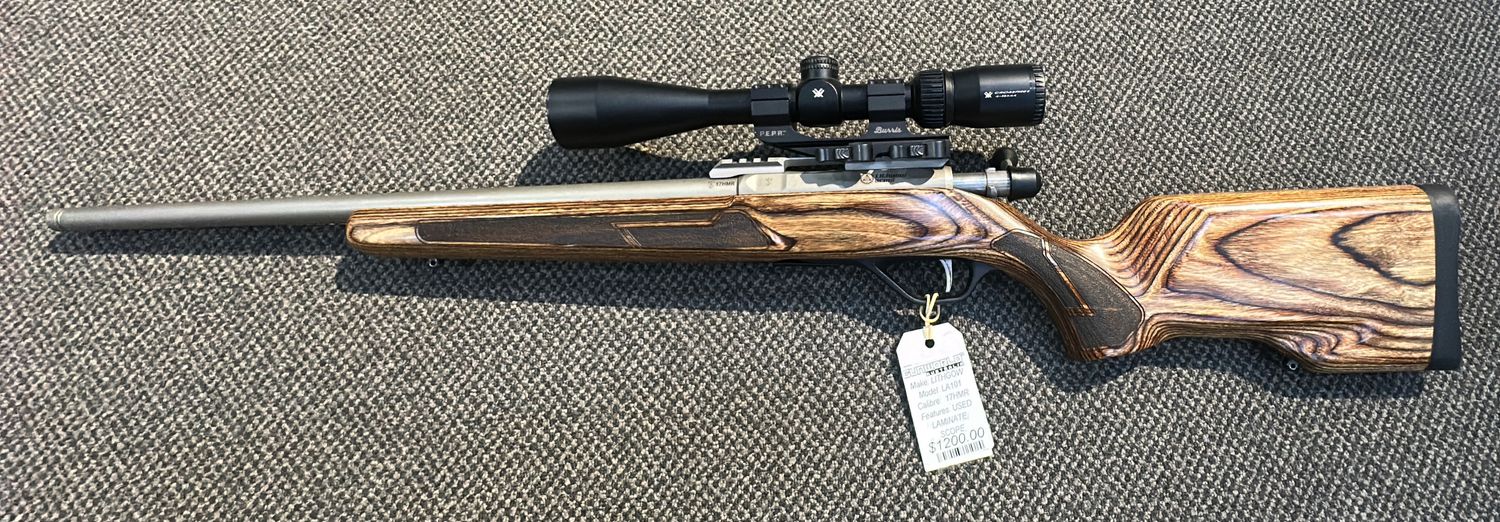 Used Lithgow LA101 Laminate .17HMR With Scope - SN: Z13331