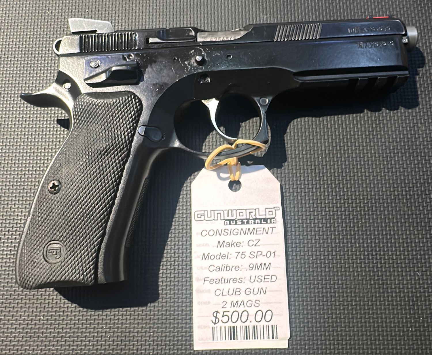 CZ 75 SP-01 9MM Ex Club Gun x 2 Magazines - SN: A754545