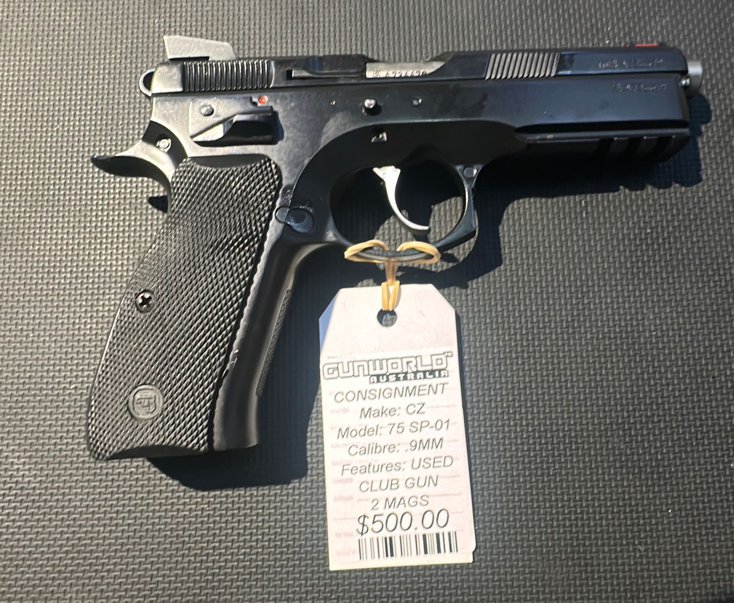 Consignment CZ 75 SP-01 9MM Ex Club Gun x 2 Magazines - SN: A736679