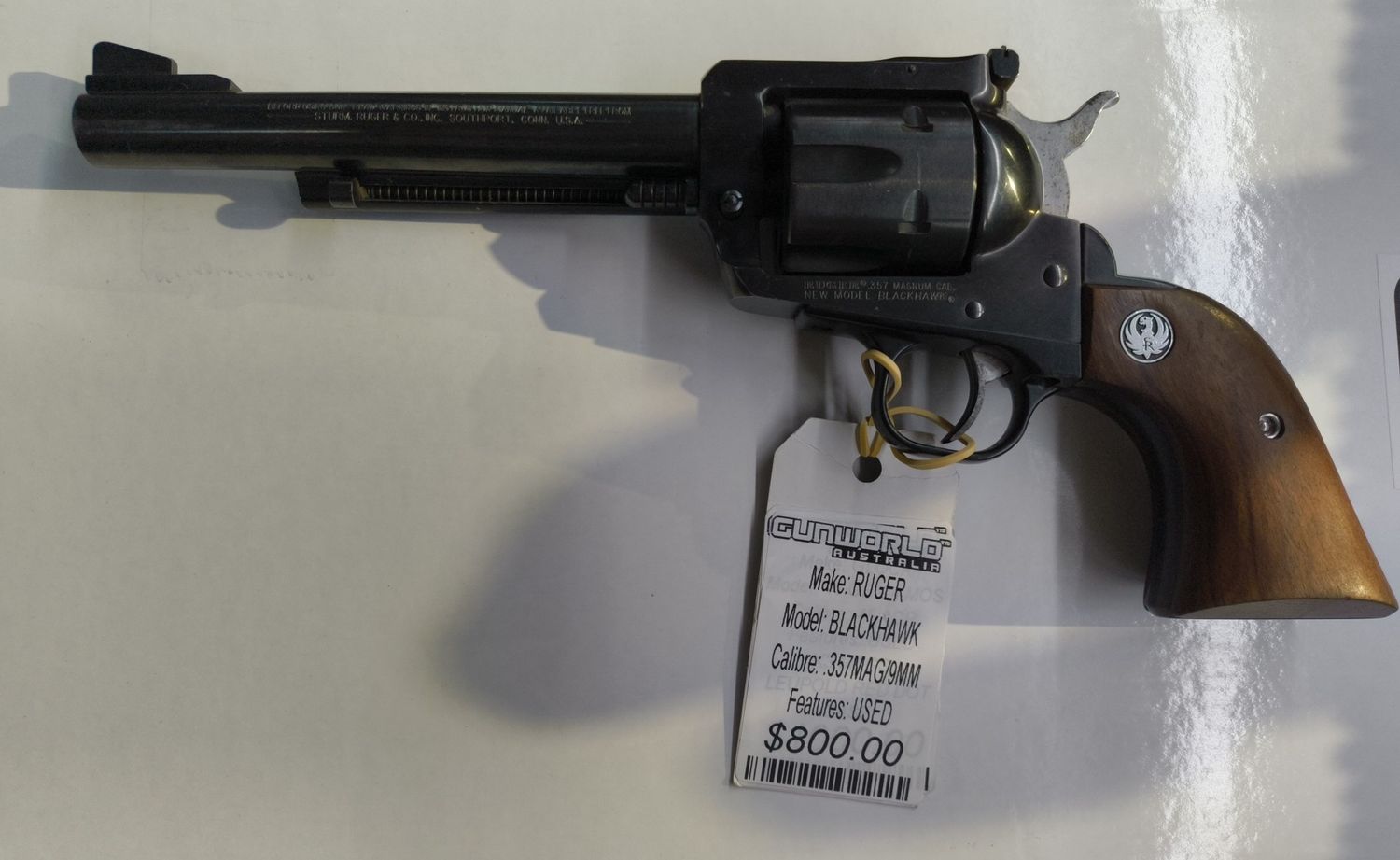 USED Ruger Blackhawk .357 Mag with 9mm Cylinder S/N: 37-74413