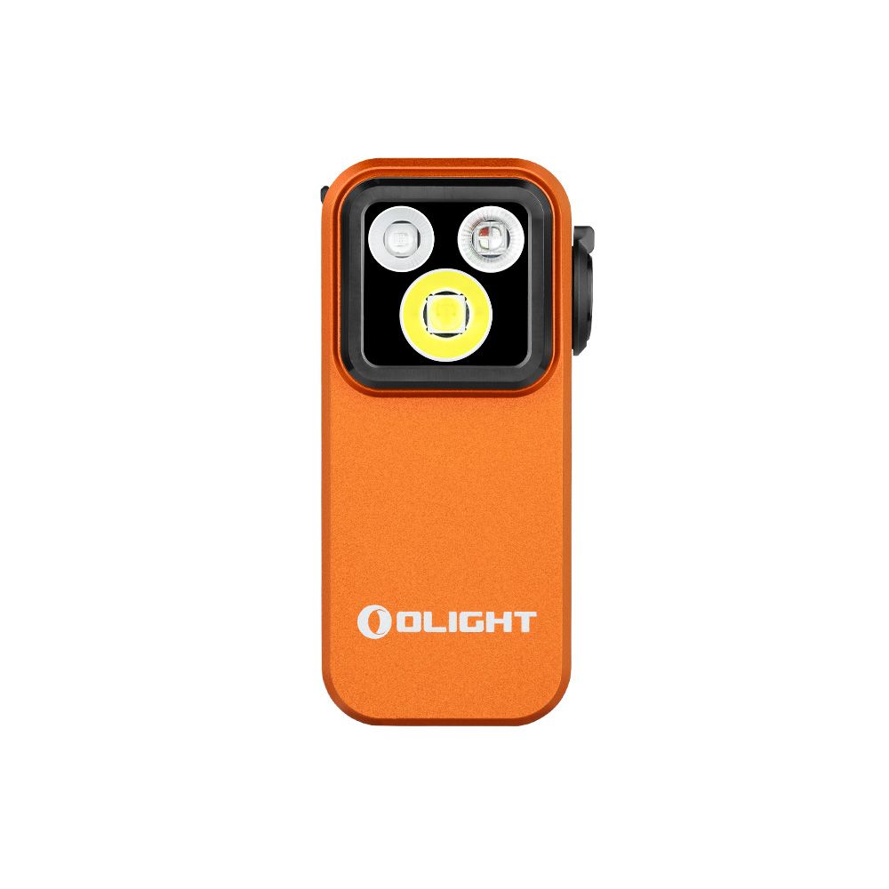 Olight Oclip Pro S 5-in-1 Mult ifunctional EDC Clip Torch wit h UV &amp; RGB Light Color-Orange