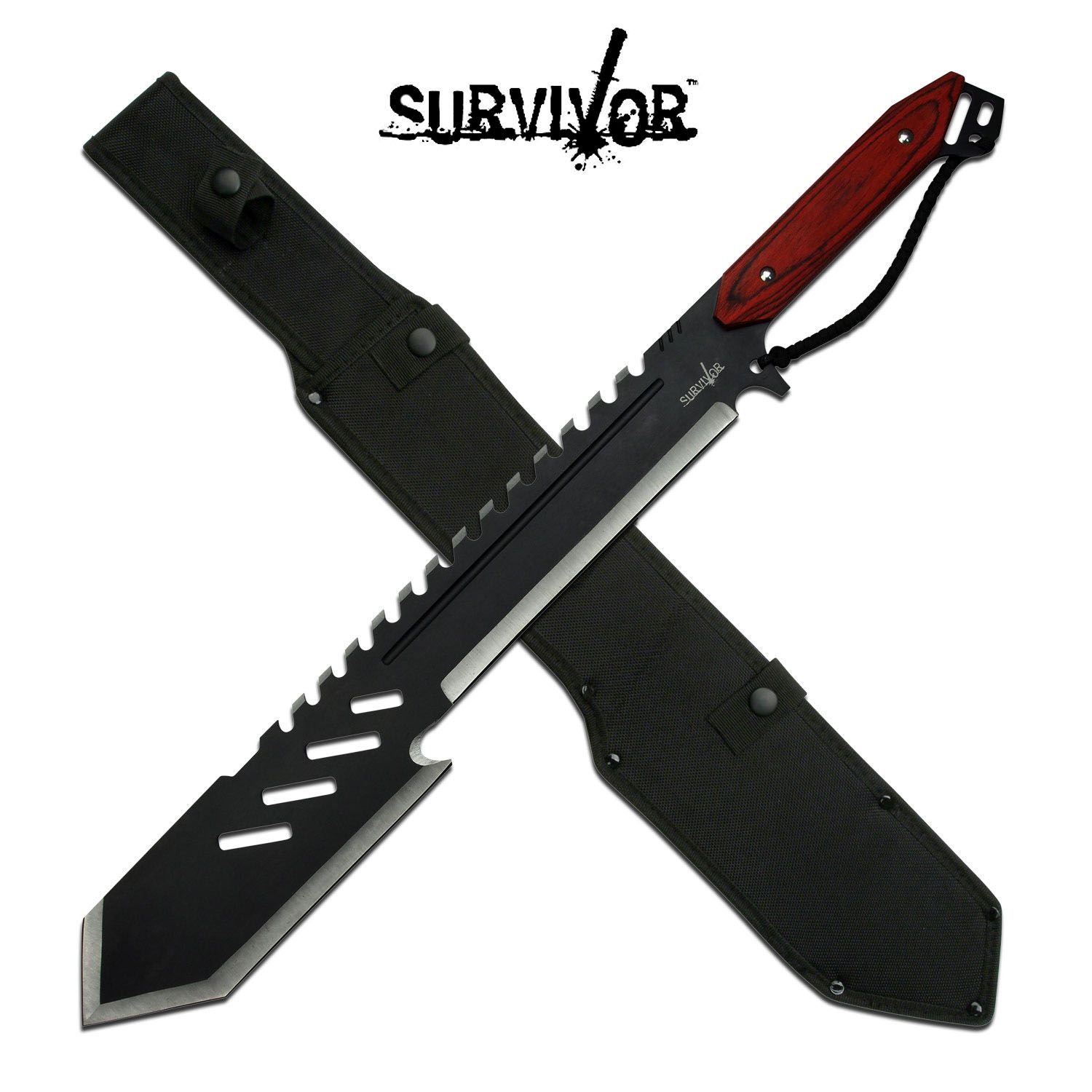 SURVIVOR WOODEN HANDLE MACHETE