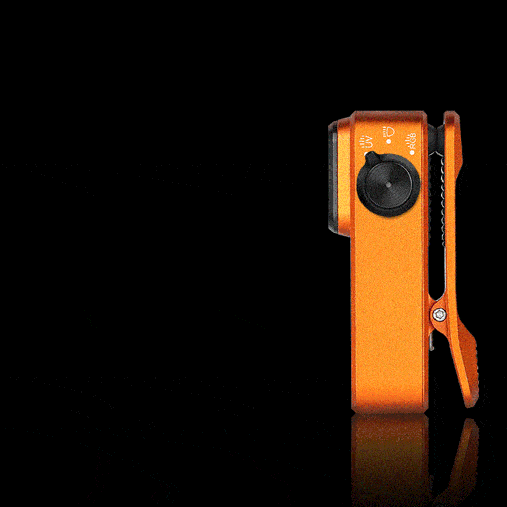 Olight Oclip Pro S 5-in-1 EDC Clip Torch with UV &amp; RGB Orange Panda