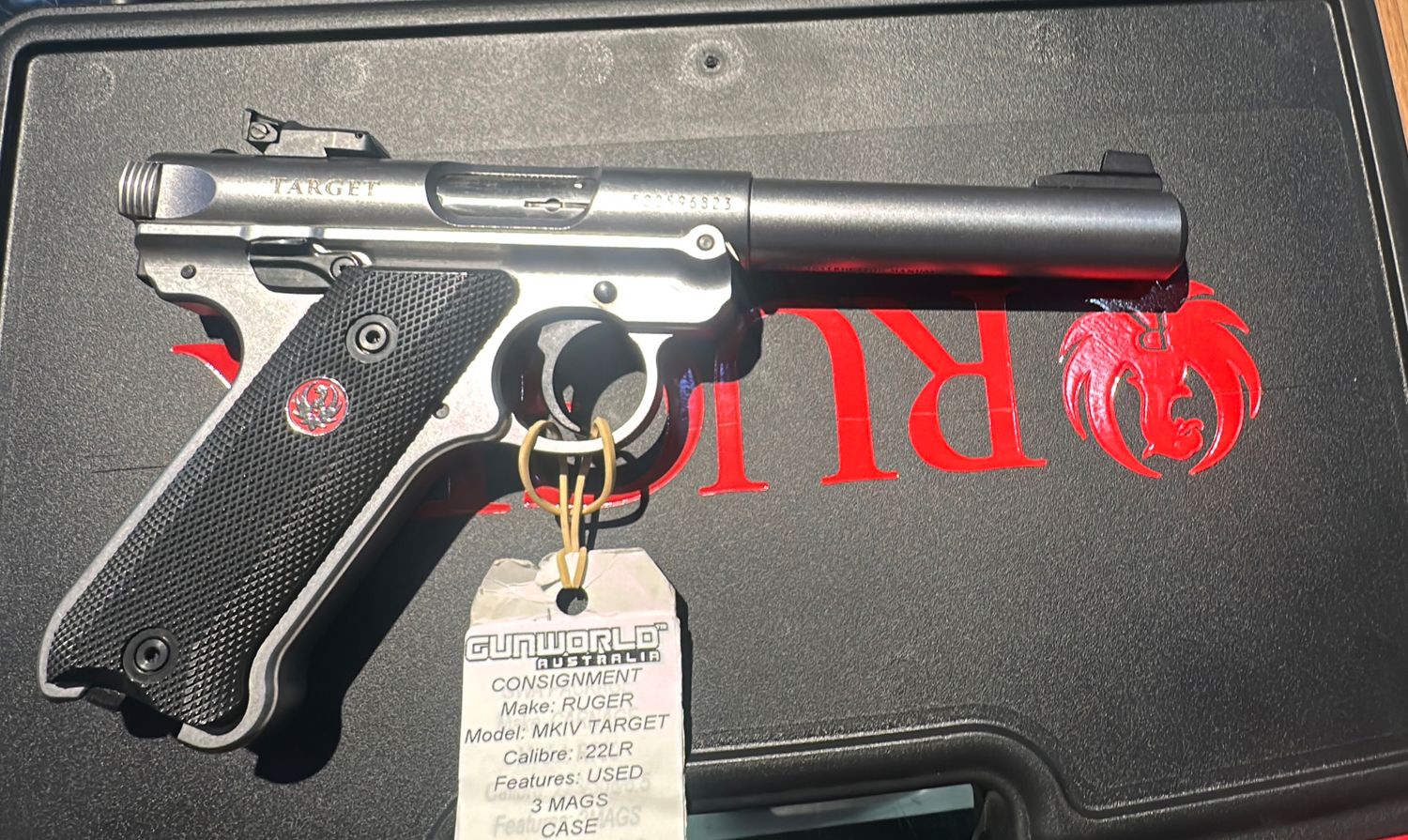 Consignment Ruger MKIV Target Stainless 140mm .22LR x3 Mags - SN: 500596823
