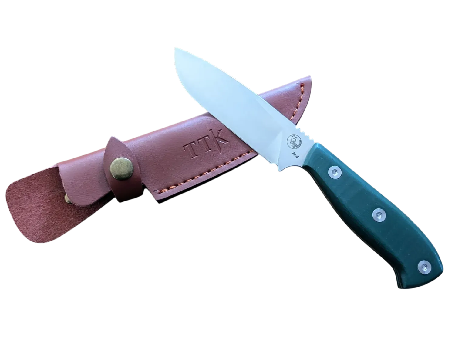 Tassie Tiger Knives - 4″ Fixed Blade Hunting Knife – TTKH4 – G10 Handle Leather Sheath