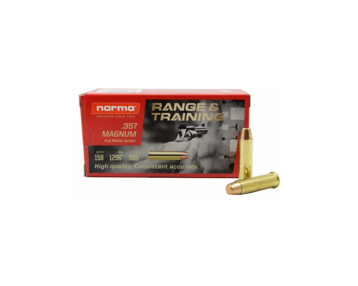 NORMA 357 Mag 158gr Range and Training FN FMJ 50 Pack