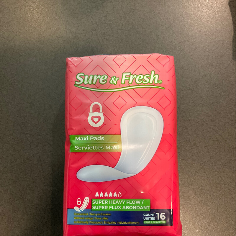 Sure and Fresh Super Maxi Pads