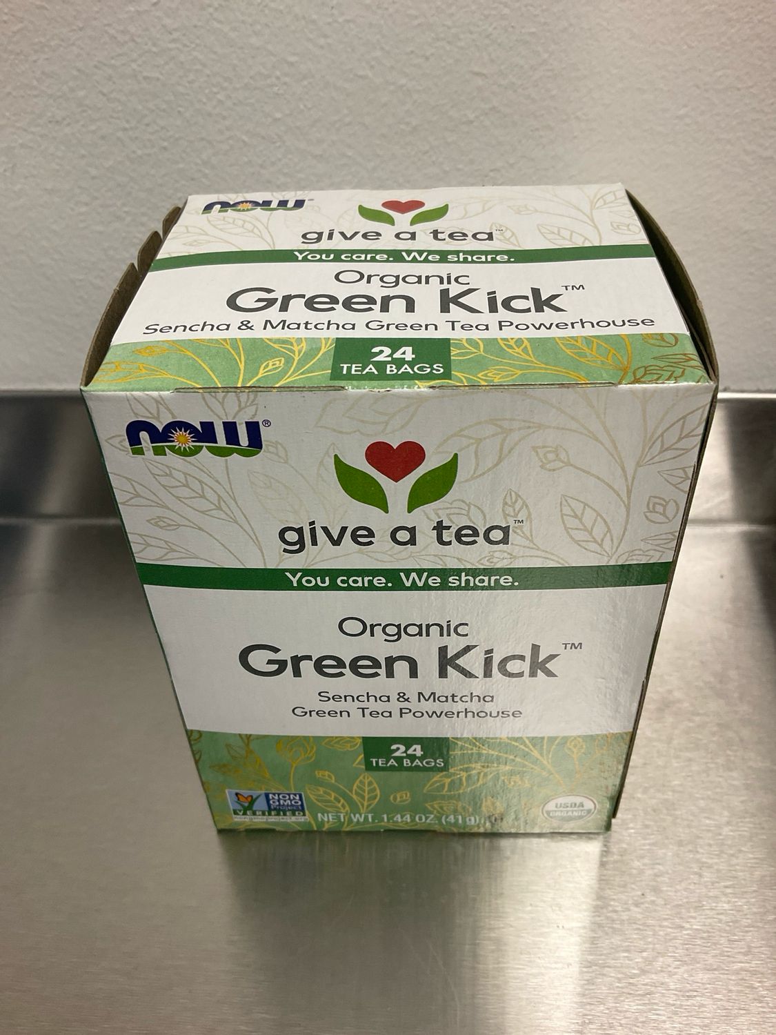 Now Organic Green Kick Sencha &amp; Matcha Teabags