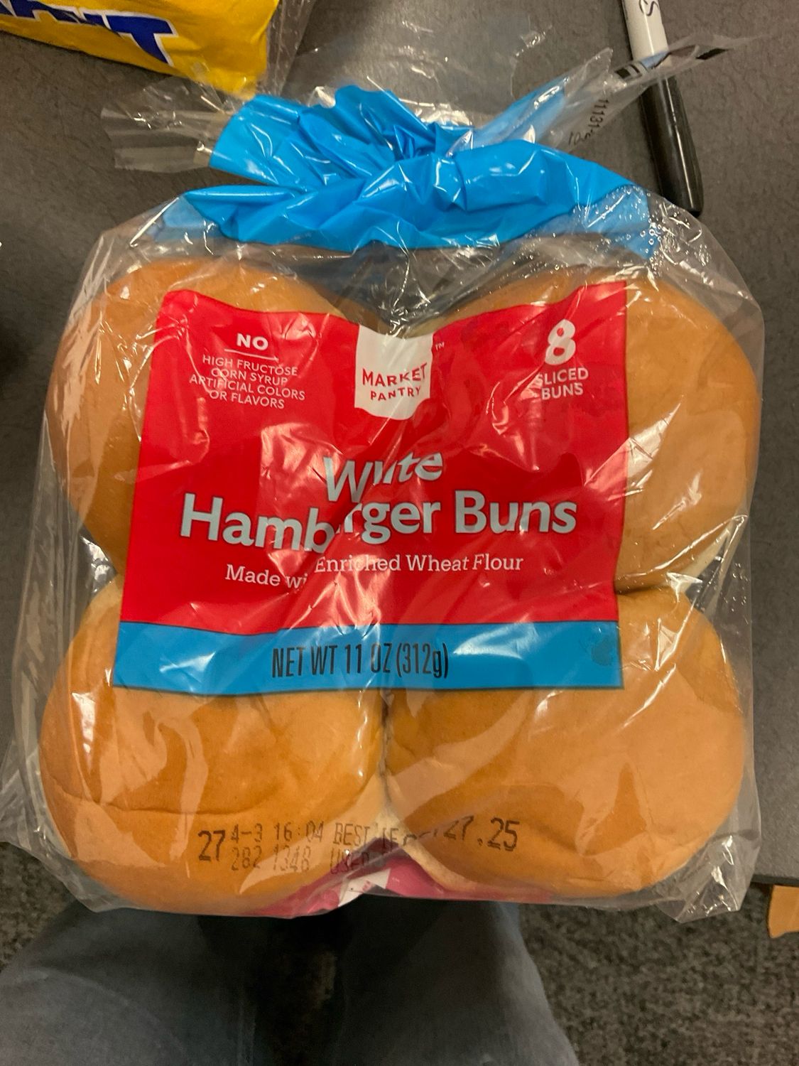 White Hamburger Buns