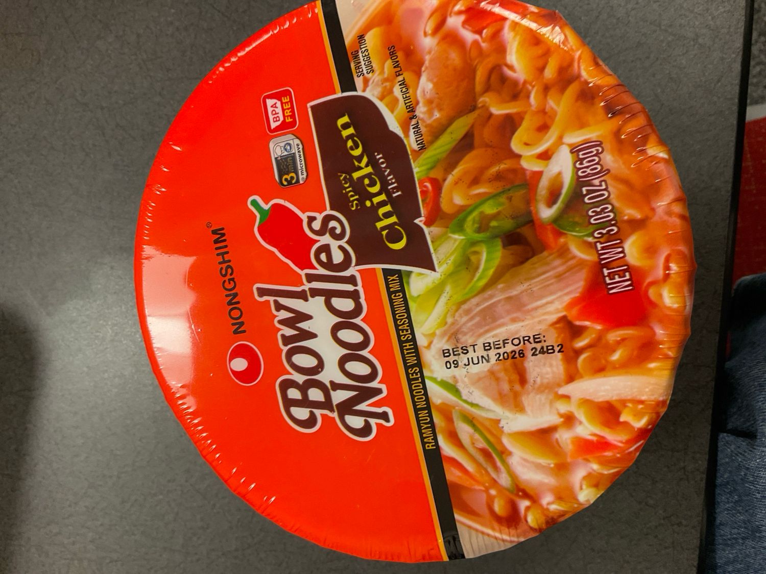 Bowl Noodles Spicy Chicken