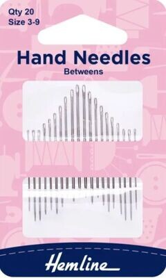 HAND NEEDLES (BETWEENS) x 20