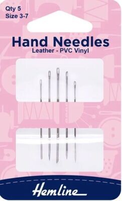 HAND NEEDLES (LEATHER-PVC VINYL) x 5