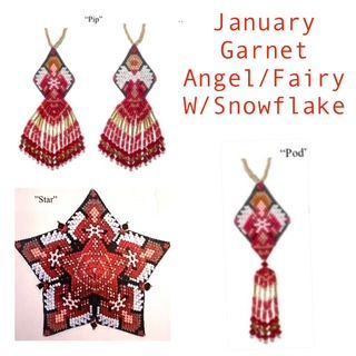 Deb Moffett-Hall&#39;s 2025 January Garnet Angel/Fairy with Snowflake