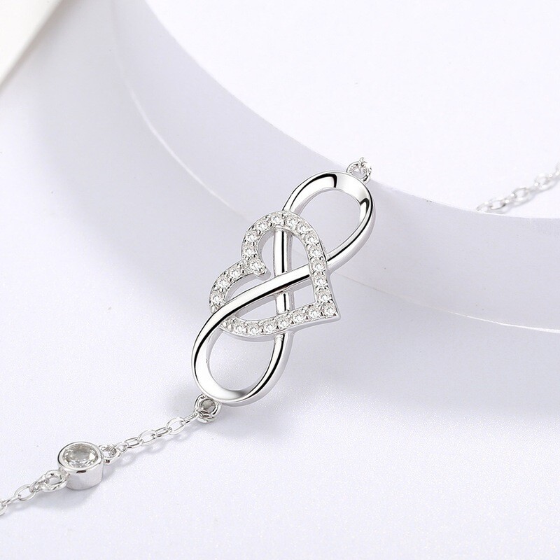 Heart Infinity, 925 Sterling Silver
