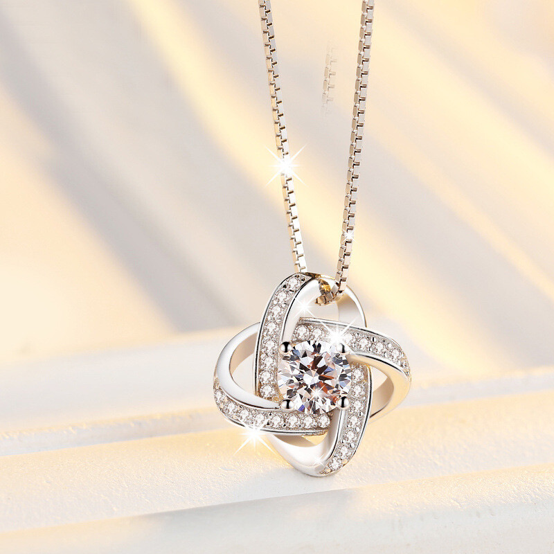 Elegant Wish Knot, 925 Sterling Silver