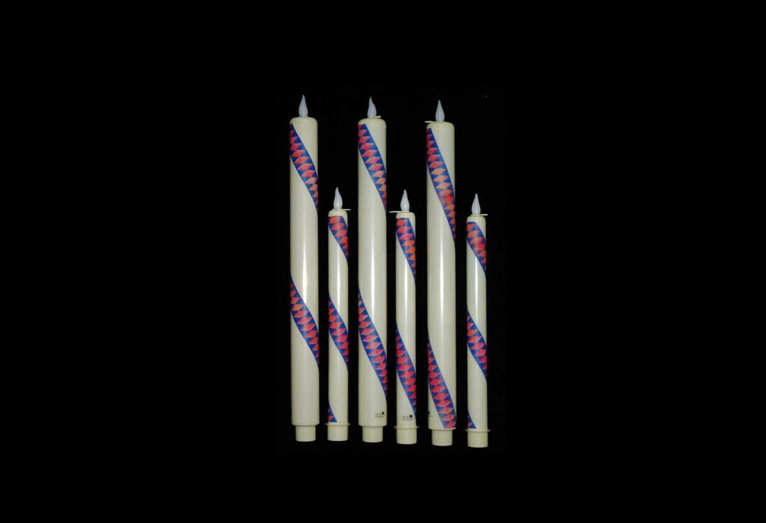 RA small 10&quot; LED candle with decoration